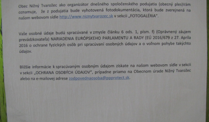 2. fotografia fotogalérie Fašiangový ples 2020