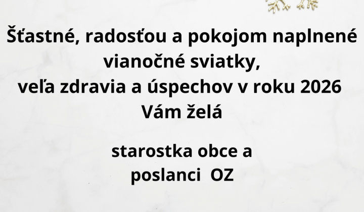 Veselé Vianoce a Šťastný nový rok 2026 